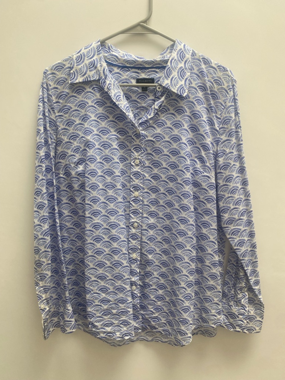 Talbots Purple Patterned Button-Down Shirt - Picture 5 of 6